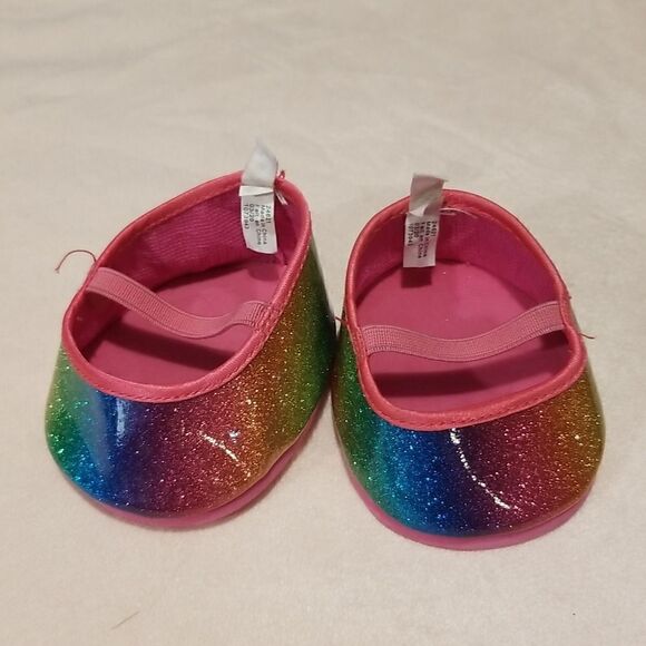 Build a Bear Workshop ShoesBuild-A-Bear Workshop Glittery Rainbow Shoes IGC - Picture 1 of 4